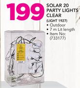 Santa's Trading Solar 20 Party Lights Clear