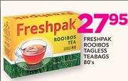 Freshpak Rooibos Tagless Teabags-80's Pack