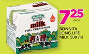 Bonnita Long Life Milk-500ml Each