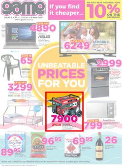 Game Namibia : Windhoek Unbeatable Prices For You (25 Oct - 8 Nov 2017), page 1