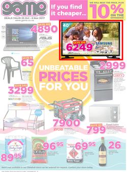 Game Namibia : Windhoek Unbeatable Prices For You (25 Oct - 8 Nov 2017), page 1