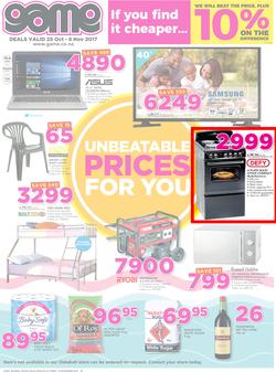 Game Namibia : Windhoek Unbeatable Prices For You (25 Oct - 8 Nov 2017), page 1