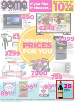 Game Namibia : Windhoek Unbeatable Prices For You (25 Oct - 8 Nov 2017), page 1