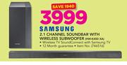 Samsung 2.1 Channel Soundbar With Wireless Subwoofer HW-K450 XA