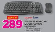 Ultra Link Wireless Keyboard Mouse Combo UL-KB-WM03