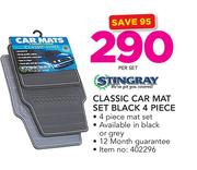 Stinggray Classic Car Mat Set Black 4 Piece