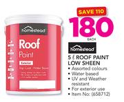 Homestead Roof Paint Low Sheen-5Ltr Each