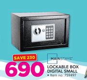 Mainstays Lockable Box Digital Small