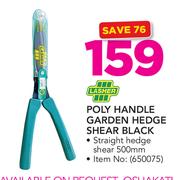 Lasher Poly Handle Garden Hedge Shear Black