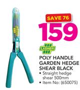 Lasher Poly Handle Garden Hedge Shear Black