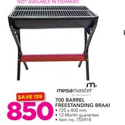 Mega Master 700 Barrel Freestanding Braai