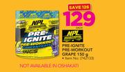 NPL Pre-Ignite Pre-Workout Grape-150g  