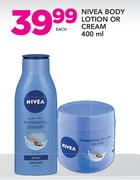 Nivea Body Lotion Or Cream-400ml Each