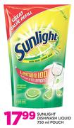 Sunlight Dishwash Liquid Pouch-750ml