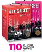 4th Street Sweet Wine-5Ltr Each