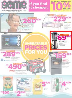 Game Malawi : Unbeatable Prices For You (25 Oct - 8 Nov 2017), page 1