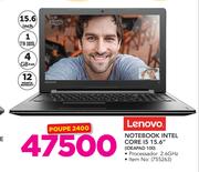Lenovo notebook intel I5 core 15.6"