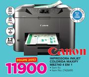 Canon Impressora Inkjet Colorida Maxify MB2740 4 em 1