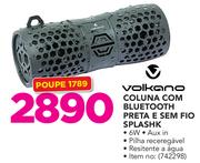 Volcano Coluna com Bluetooth preta e sem fio Splash