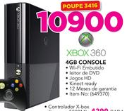 XBox 360 4GB Console WiFi Embuitido