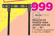 Mainstays Bracos de Parede para Aparelhos de 26"-42"