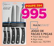 Mainstays 5 Piece Stainless Knife Set