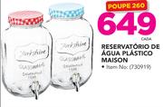 Reservatório de Água Plástico Maison-cada