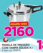Tissolli 4Ltr Panela de Pressao com Tampa Solida