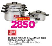 Hart 10 Pecas jogo de Panelas de Aluminio com Tampas Solidas