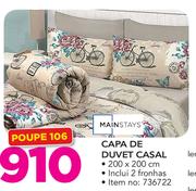 Mainstays Capa de Duvet Queen Inclui 2 fronhas