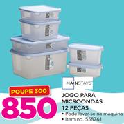 Mainstays 12 Pecas jogo Para Microondas 
