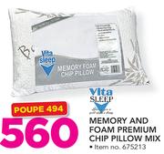 Vita Sleep Memory And Foam Premium Chip Pillow Mix