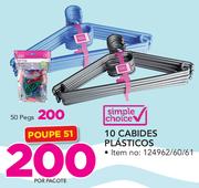 Simple Choice 10 Cabides Plasticos-por pacote