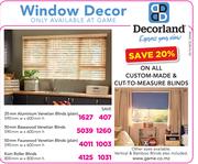 Decorland 50mm Fauxwood venetian blinds(plain) 590mm w x 600mm h