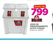 Big jim 3 Peças jogo de armazenamento alpha
