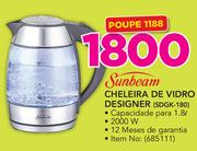 Sunbeam Chaleira de Vidro Designer SDGK-180