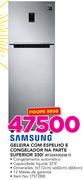 Samsung geladeira com espelho e congelador na parte superior na parte 330ltr(RT32K5502S8 F)