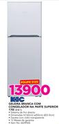 KIC geleira branca com congelador na parte superior 170ltr