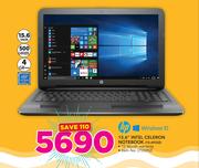 HP 15.6" Intel Celeron Notebook 15-AY032