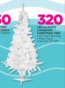 180cm White Canadian Christmas Tree