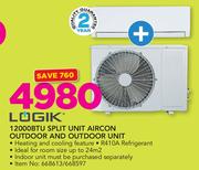 Logik 12000BTU Split Aircon Outdoor And Outdoor Unit