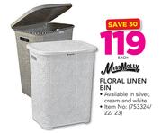 Missmolly Floral Linen Bin-Each