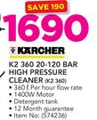 Karcher K2 360 20-120 Bar High Pressure Cleaner K2 360