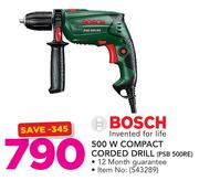 Bosch 500W Compact Corded Drill PSB 500RE