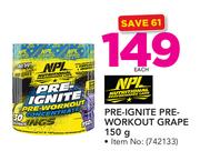 NPL Pre-Ignite Pre-Workout Grape-150gm