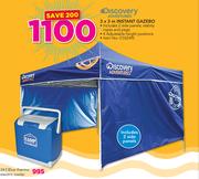 Discovery Adventures 3X3m Instant Gazebo Including 2 Side Panels, Stabity Rops And Pegs