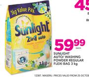 Sunlight Autp/Washing Powder Regular Flexi Bag-3Kg