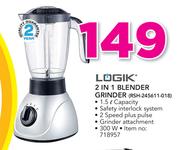 Logik 2 In 1 Blender Grinder RSH-245611-018
