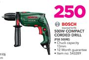 Bosch 500W Compact Corded Drill PSB 500RE