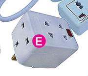 Simple Choice 4 Way 2X13A Adaptor